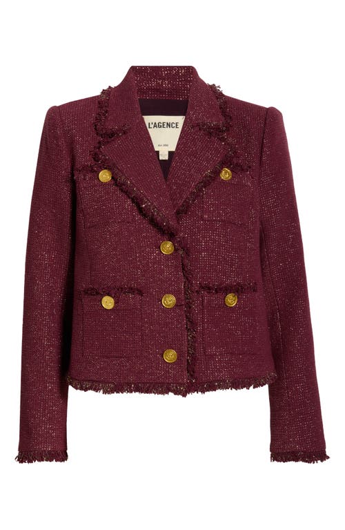 L'agence Sylvia Collared Jacket In Red