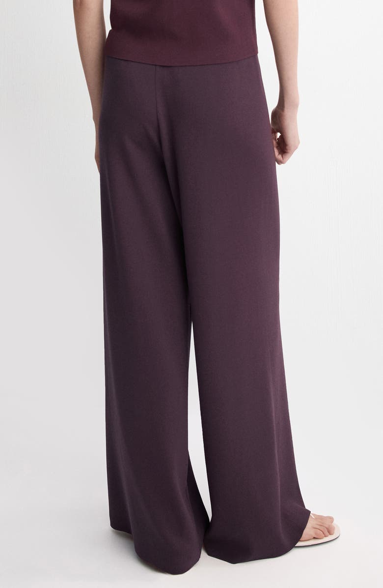 MANGO Knit Pull-On Straight Leg Pants, Alternate, color, Burgundy