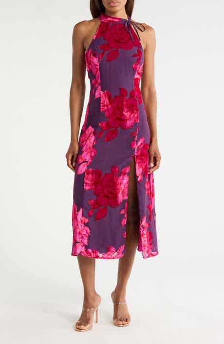 Hutch Floral Mock Neck Sleeveless Dress