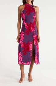 Hutch Floral Mock Neck Sleeveless Dress