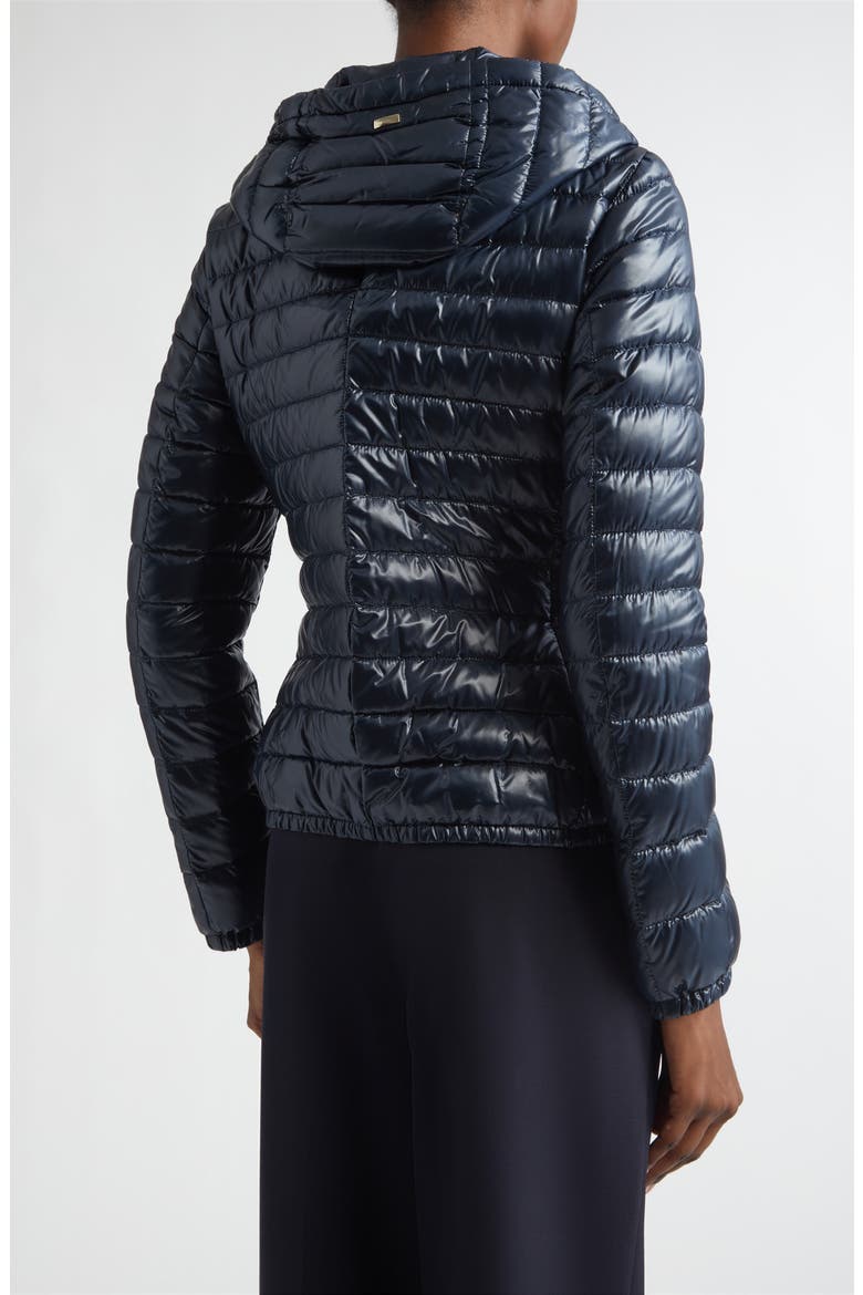 Angela Hooded Ultralight Nylon Down Bomber Jacket, Alternate, color, 9200 NAVY