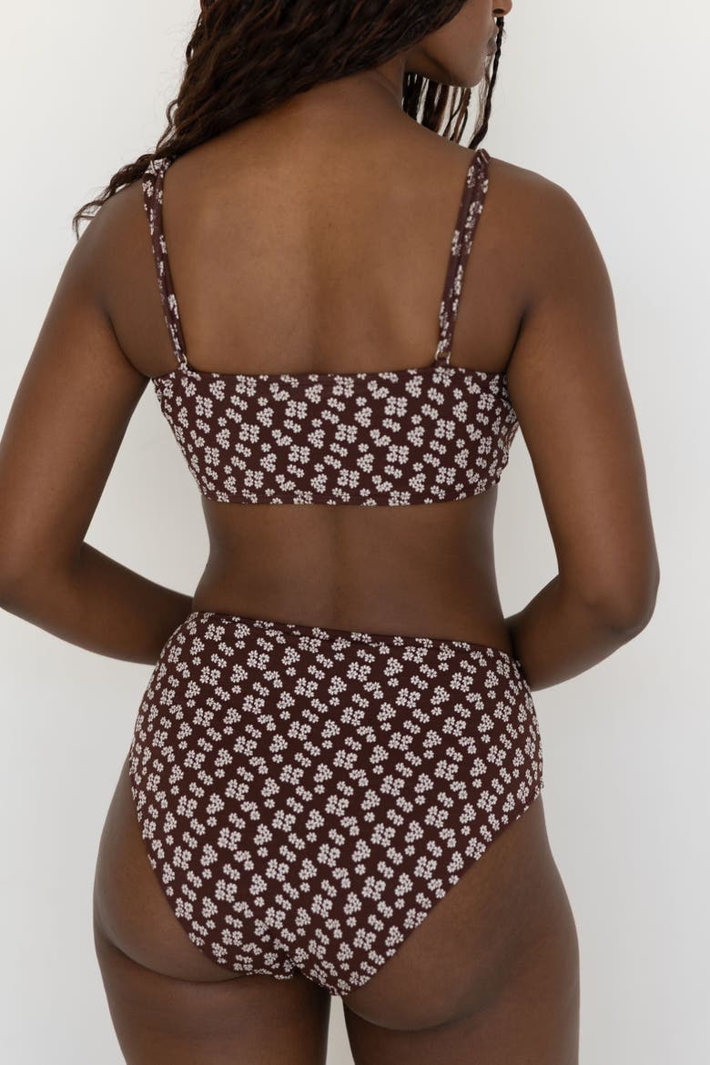 Chloe High Waisted Bottoms, Alternate, color, Brown