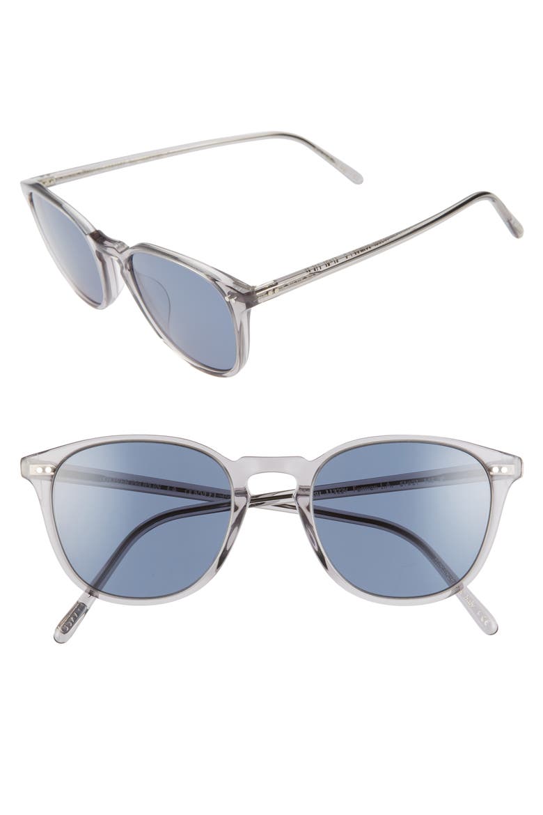 Forman L.A. 51mm Polarized Round Sunglasses, Main, color, WORKMAN GREY/ BLUE