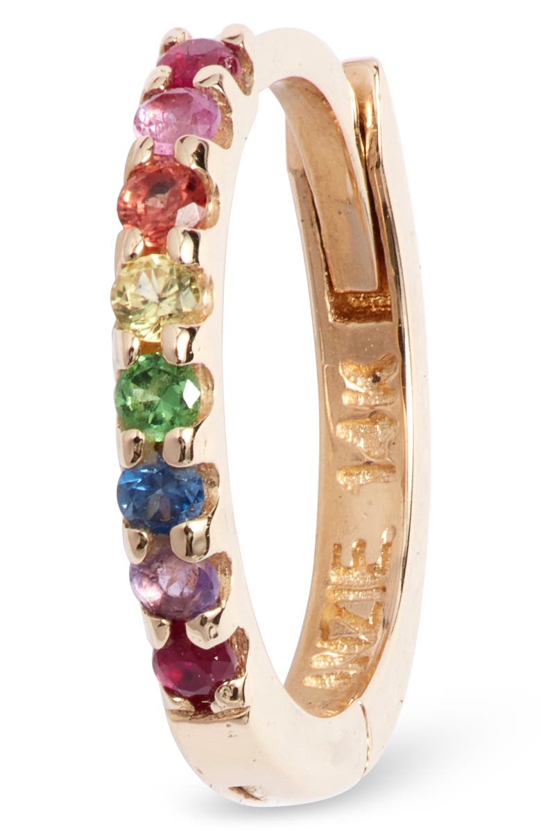 Anzie Cleo Rainbow Huggie Hoop Earrings, Alternate, color,