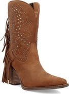 Dingo Star Power Fringe & Stud Western Boot