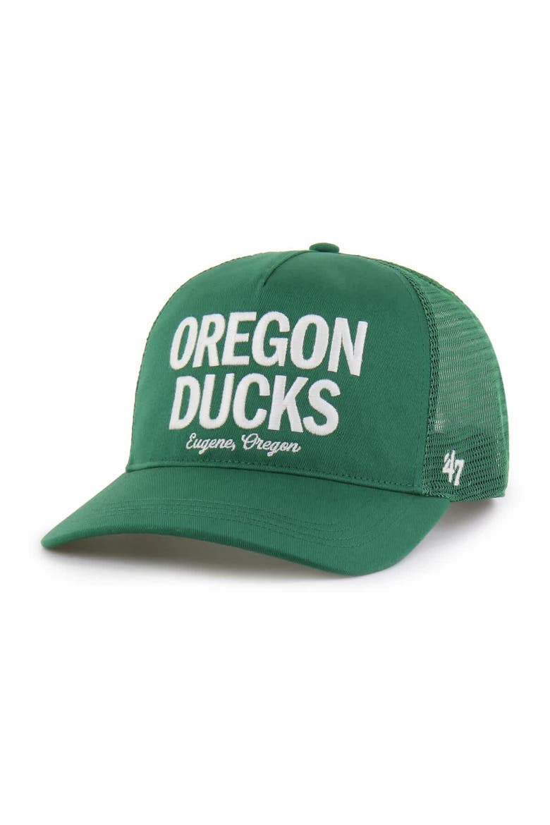 Men's '47 Green Oregon Ducks Contemporary Hitch Trucker Adjustable Hat, Main, color, Green