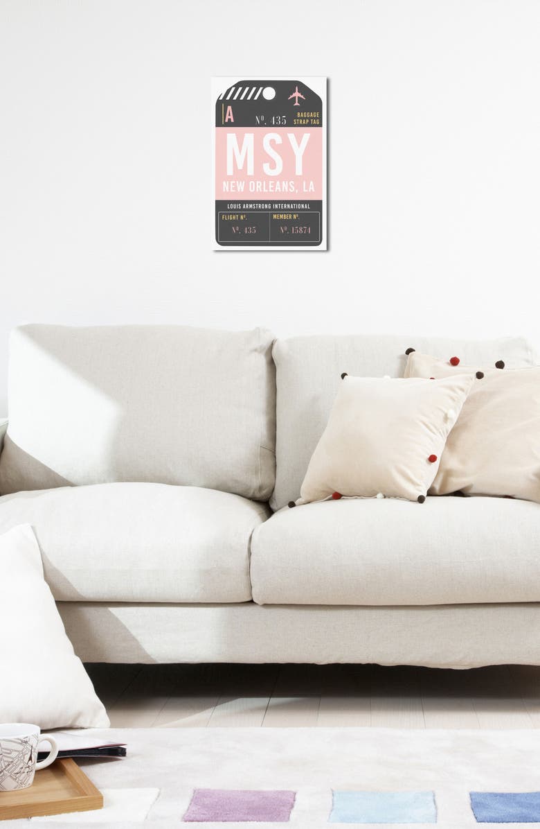 Oliver Gal New Orleans Luggage Tag Wall Art, Alternate, color, 