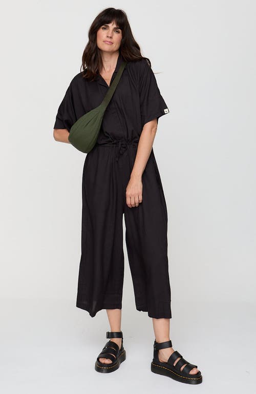 Turtledove London Organic Cotton Iris Jumpsuit In Black