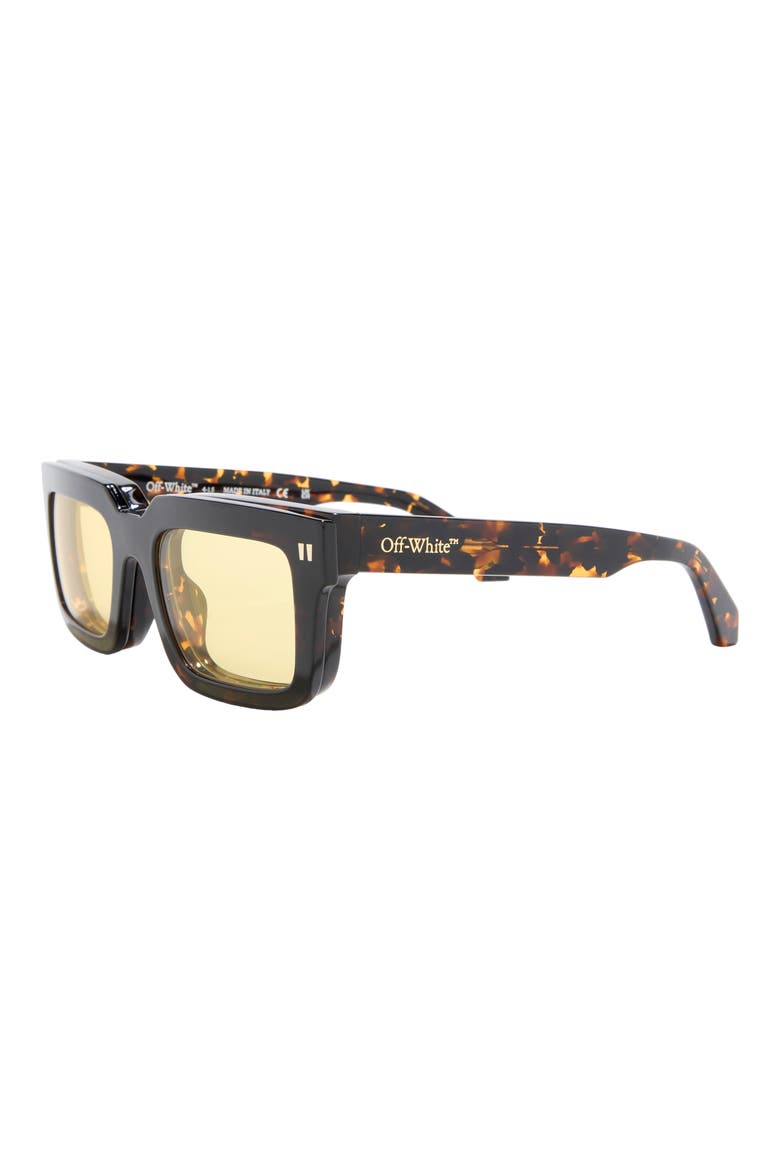 54mm Clip-On Square Sunglasses, Alternate, color, HAVANA YELLOW