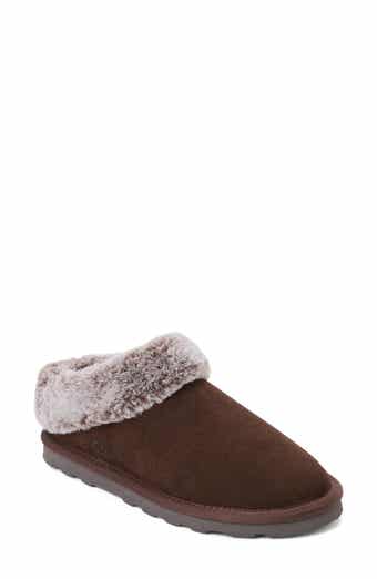 Suede Faux Fur Lined Clog