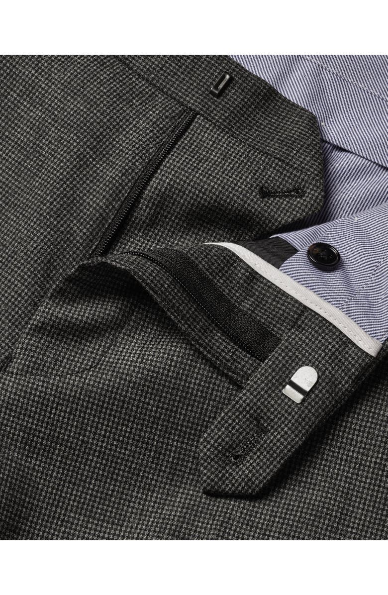 Charles Tyrwhitt Stretch Wool Trousers, Alternate, color, Dark Grey
