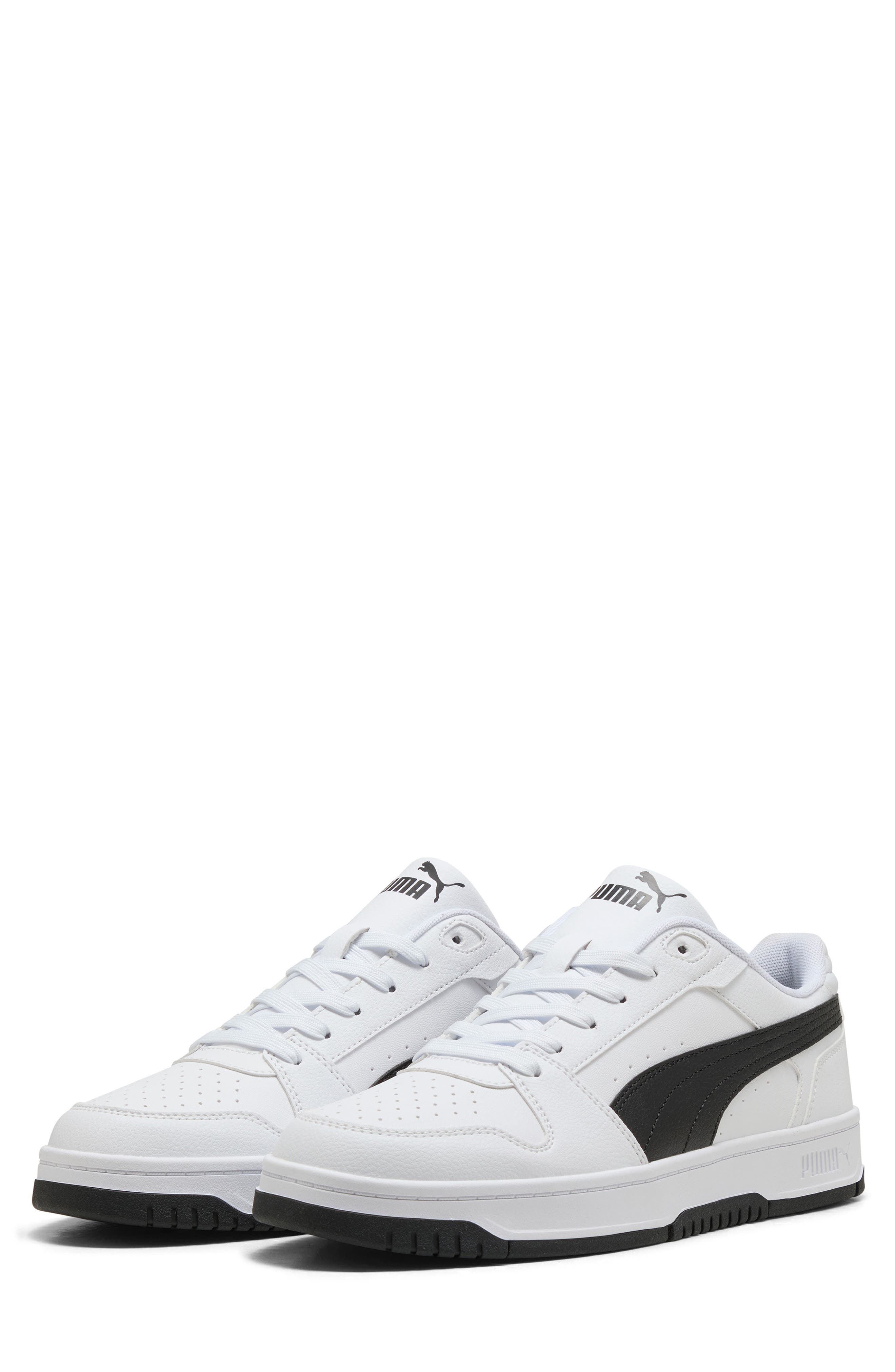 Rebound Slam Lo Sneaker, Alternate, color, PUMA WHITE/ PUMA BLACK
