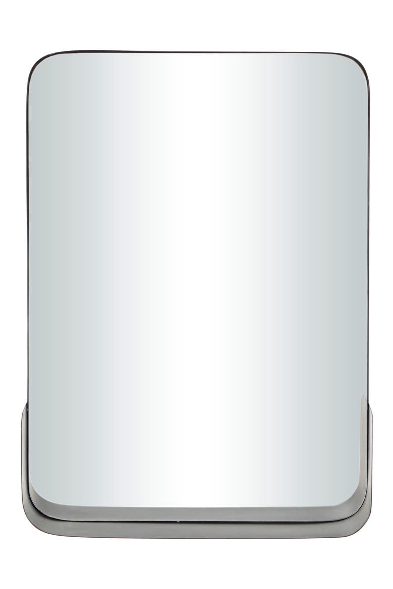 Mirrored Wall Shelf, Main, color, BLACK