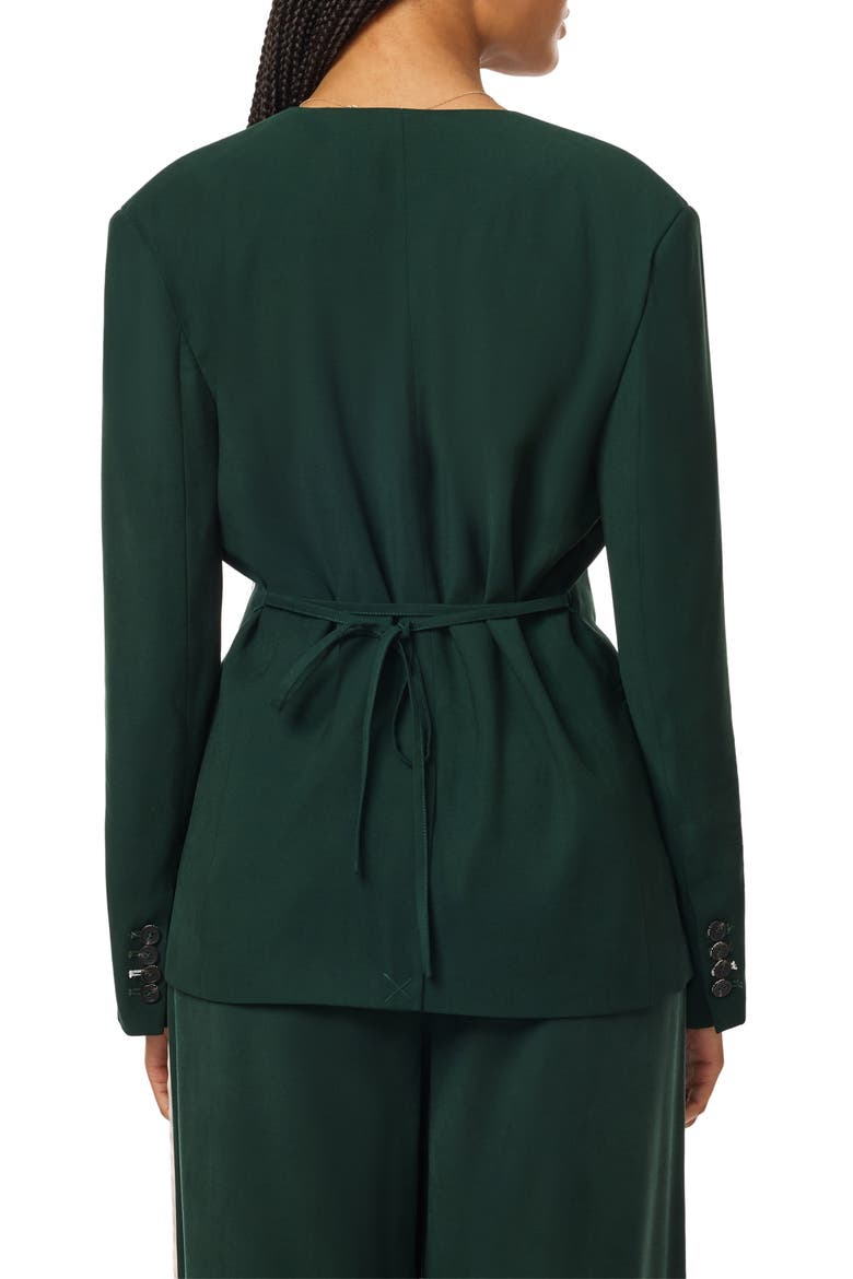 Tie Waist Blazer, Alternate, color, SCARAB