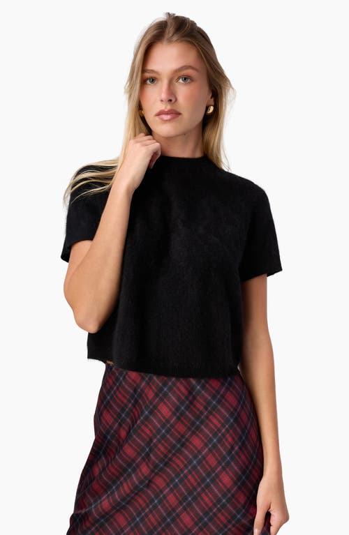 Cami Nyc Eugeny Short Sleeve Cashmere Sweater In Black