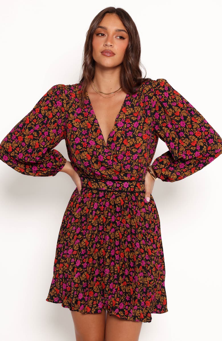 Petal & Pup Zephyr Floral Long Sleeve Minidress, Alternate, color,