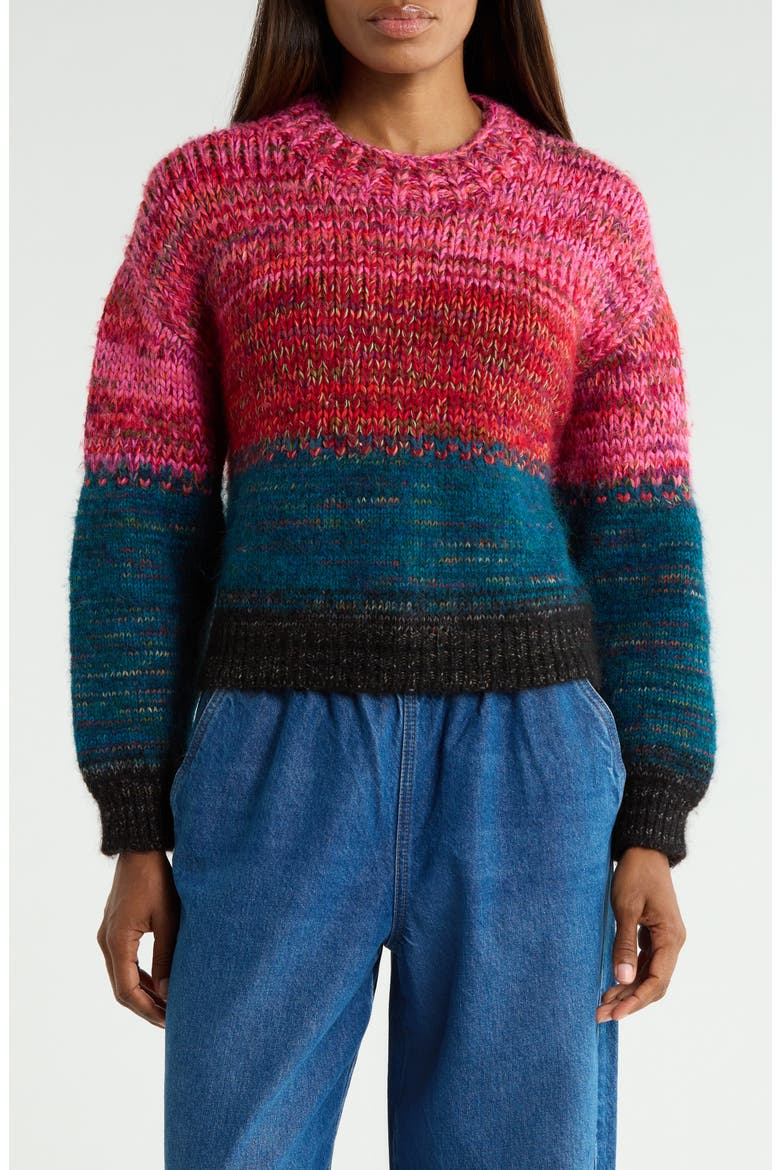 The Crop Pullover Sweater, Main, color, DUSK TO DAWN