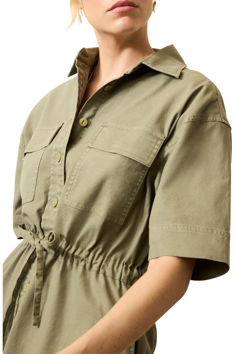 Stretch Cotton Twill Dress, Alternate, color, COASTAL SAGE