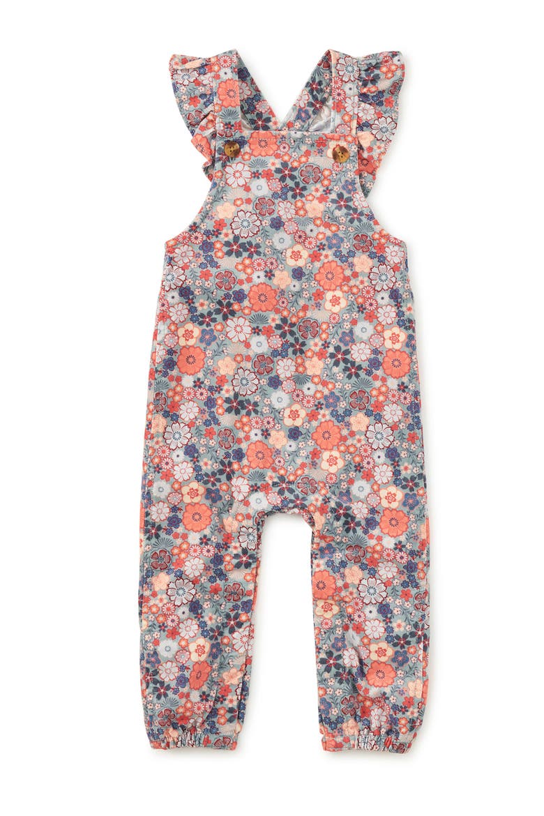 Corduroy Ruffle Baby Overalls, Alternate, color, Japanese Mini Floral