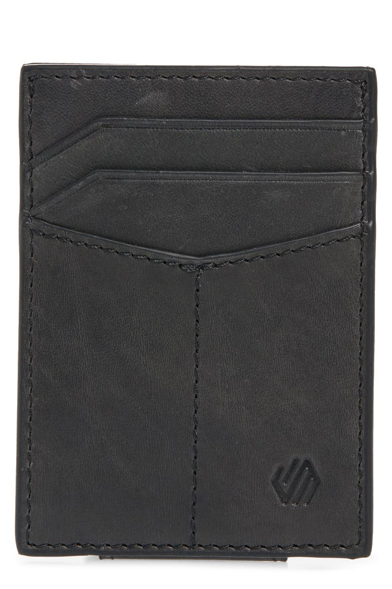 RFID Card Case with Money Clip, Main, color, BLACK