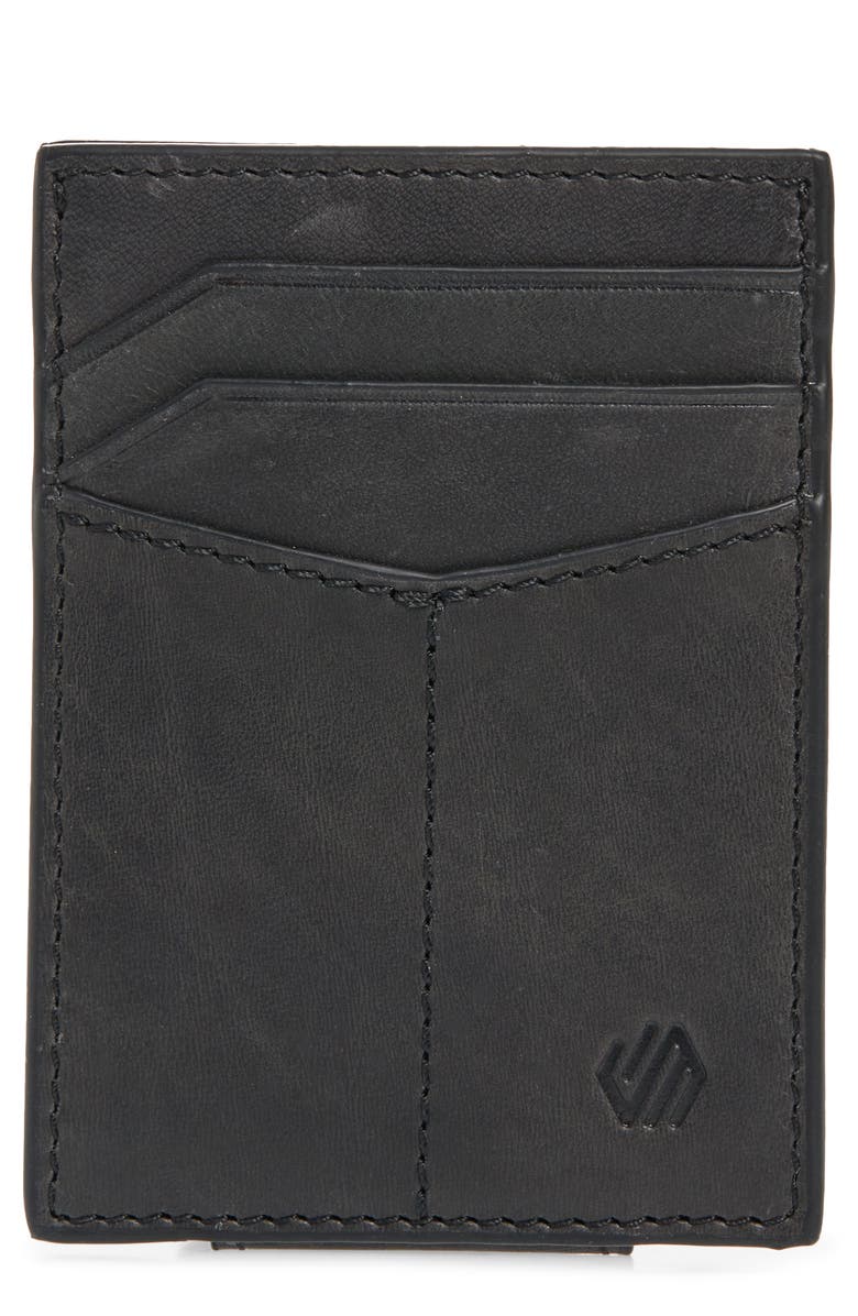 Johnston & Murphy RFID Card Case with Money Clip, Main, color, Black