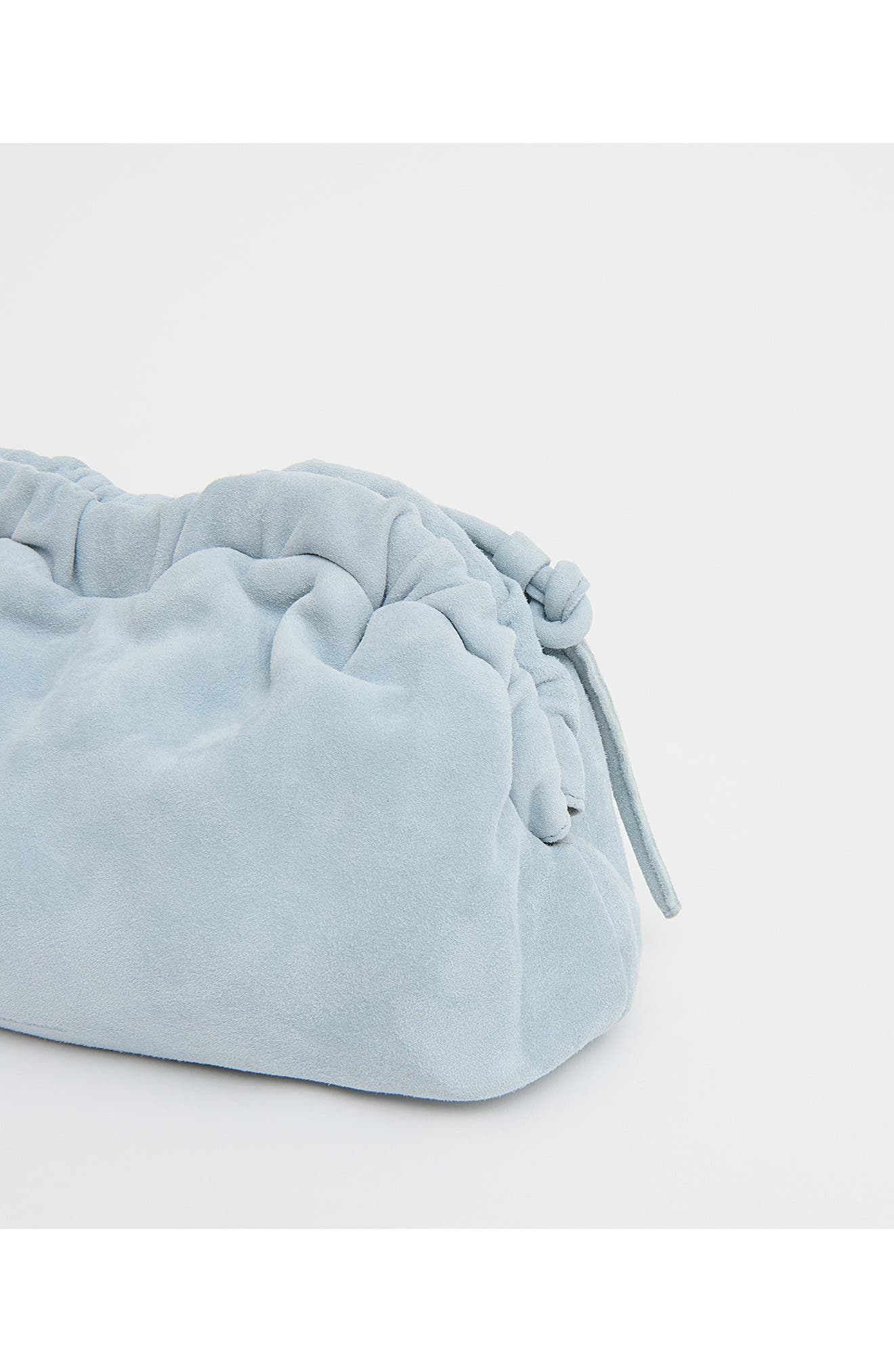 Mansur Gavriel Mini Cloud Suede Clutch, Alternate, color, Baby Blue