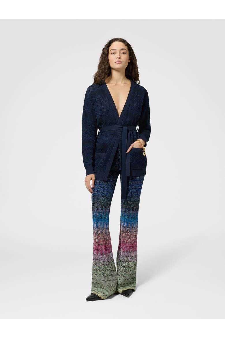 Dégradé Viscose Lamé Flare Trousers, Alternate, color, Multicoloured