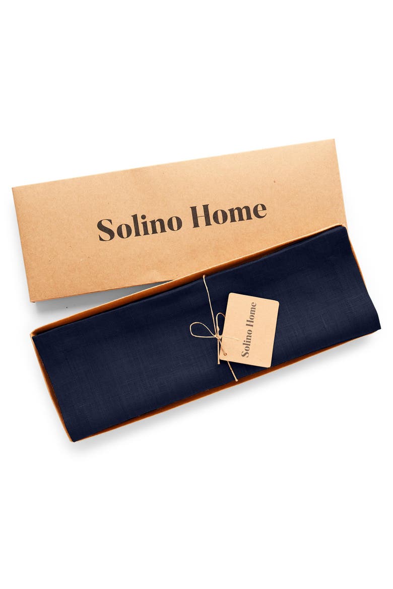 Linen Placemats Set of 4, 14 x 19" - Diana, Alternate, color, Navy