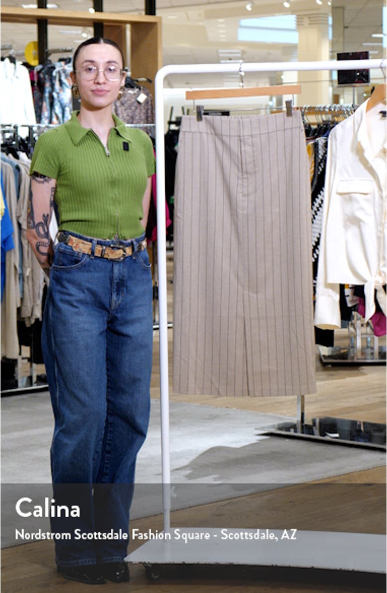 The Meyer Pinstripe Skirt, sales video thumbnail