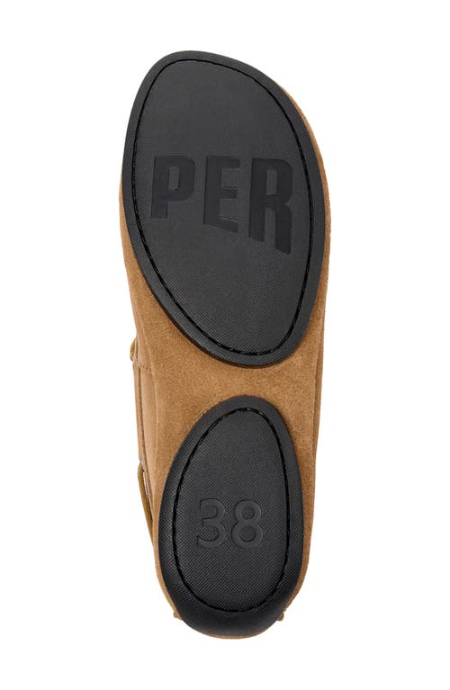 Camper Right Nina Suede Lace-up Boat Shoes In Brown
