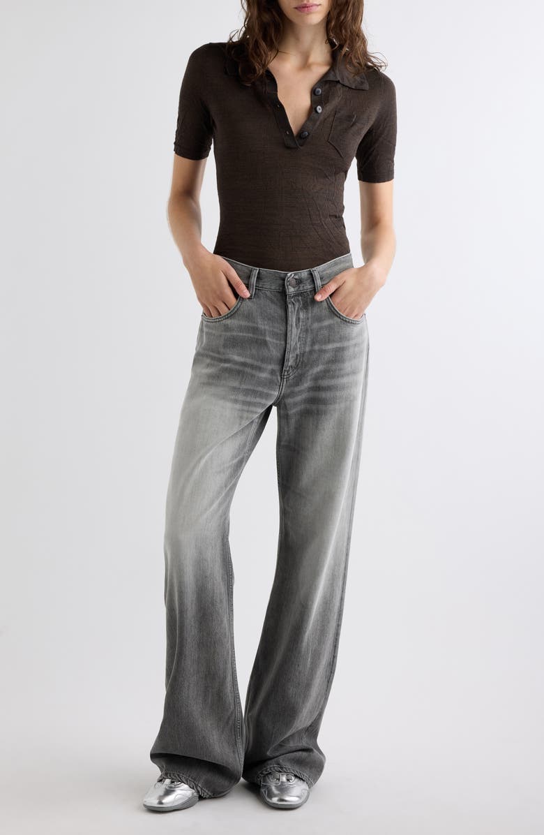 Acne Studios 2021 Orlando Wide Leg Jeans, Alternate, color, Ash Grey