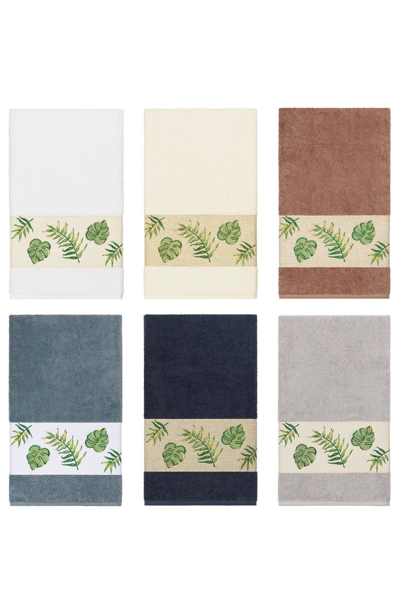 Linum Home Textiles Zoe Embellished Bath Towel - Cream, Alternate, color, Cream