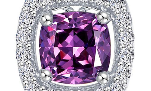 Lafonn Cushion Halo Pendant Necklace In Silver