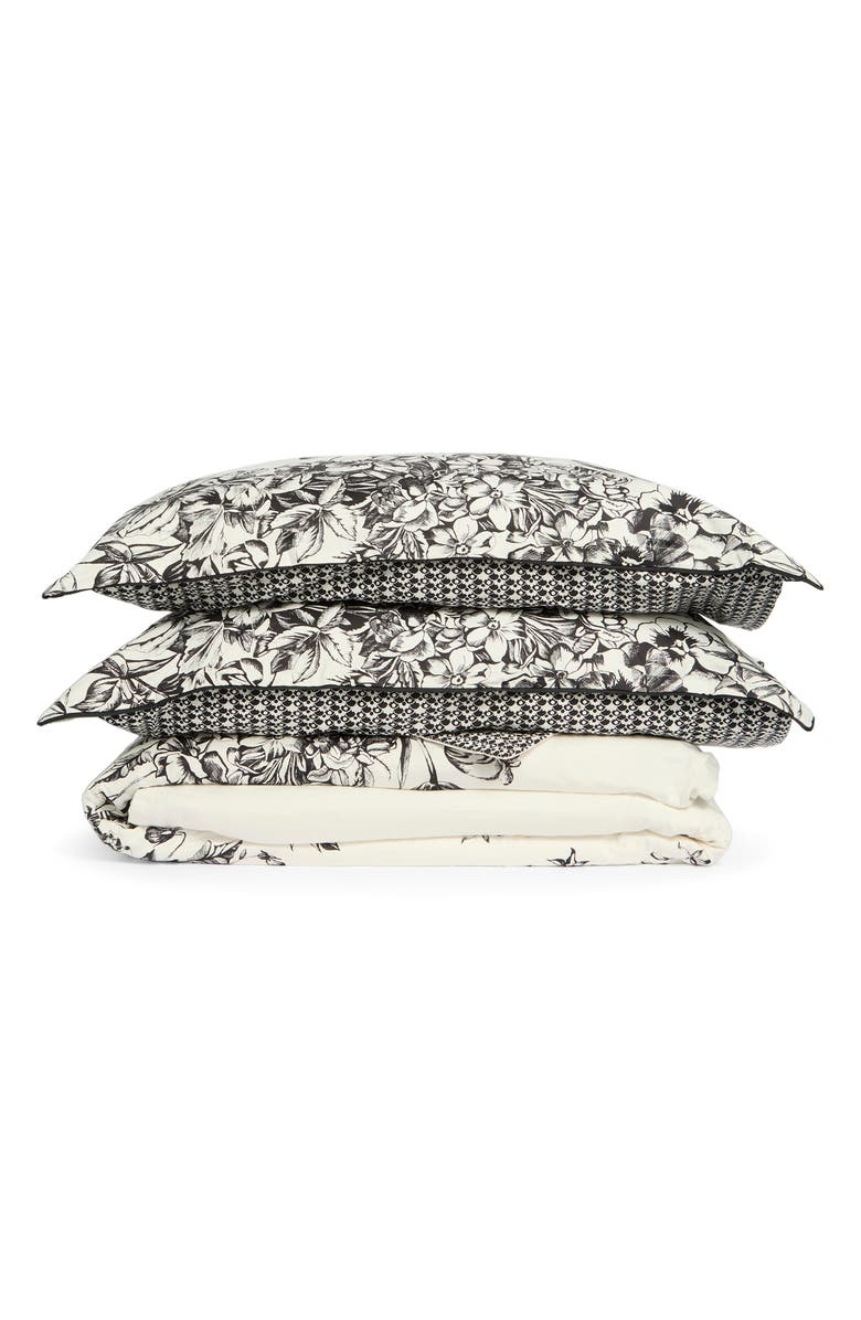 Ted Baker Elegance Floral Reversible Duvet Cover & Sham Set, Main, color, Moss