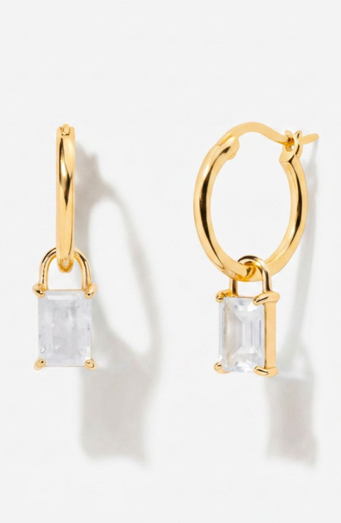 Iris Birthstone Hoops