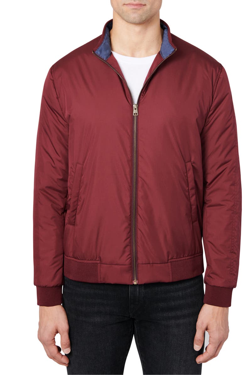 CONSTRUCT Solid Padded Hybrid Jacket, Main, color, Burgundy
