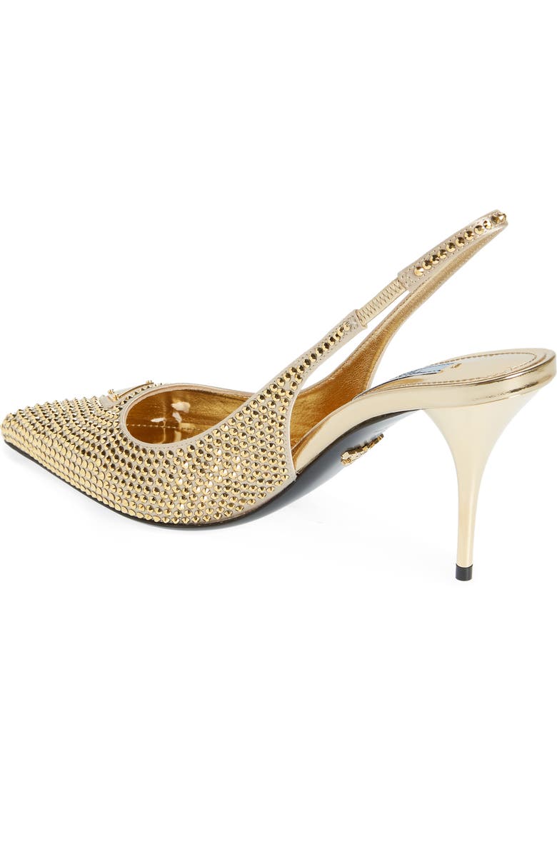 Prada Crystal Bling Slingback Pump, Alternate, color,