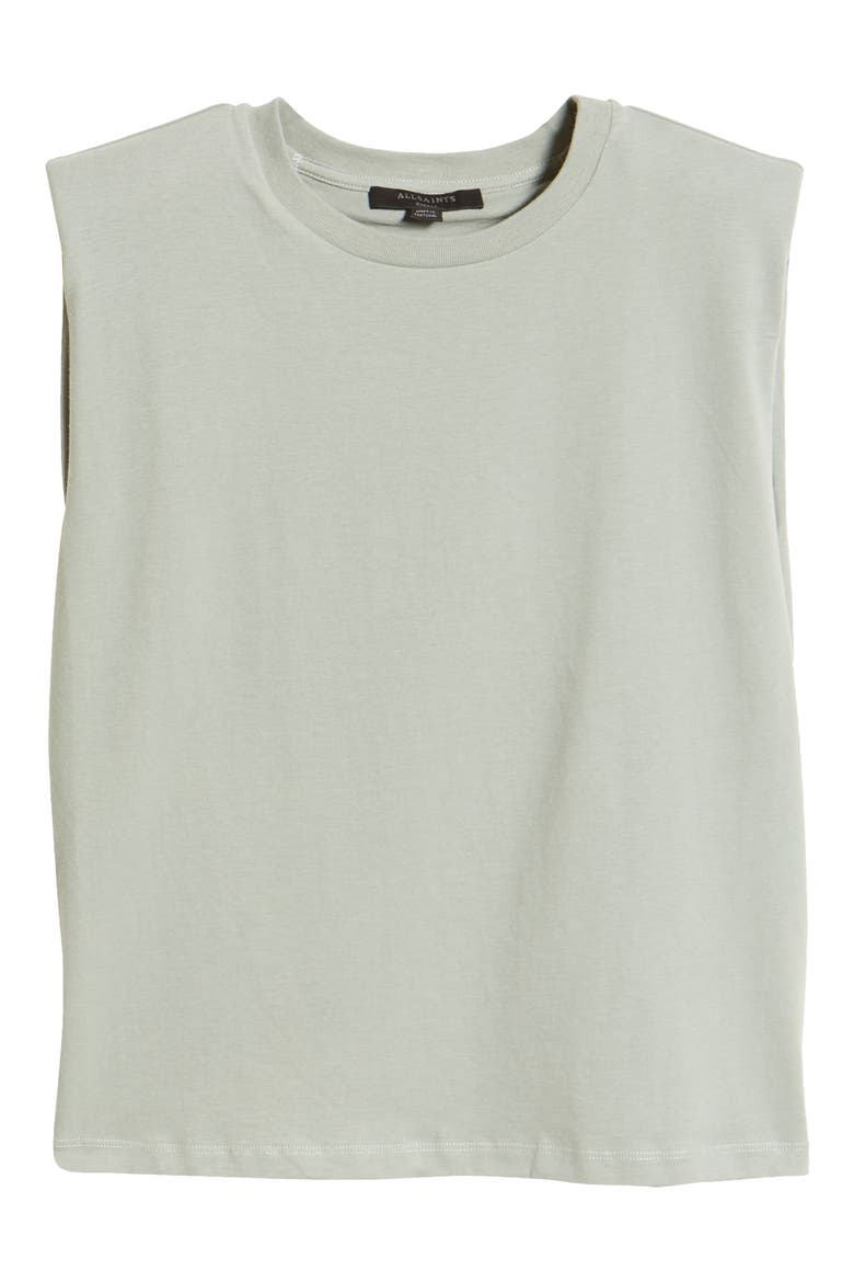 Coni Shoulder Pad Cotton Sleeveless Muscle T-Shirt, Alternate, color, SLATE GREY