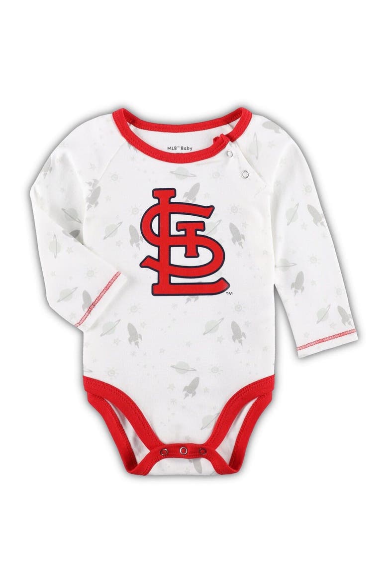 Newborn & Infant Red/White St. Louis Cardinals Dream Team Bodysuit Hat & Footed Pants Set, Alternate, color, Red