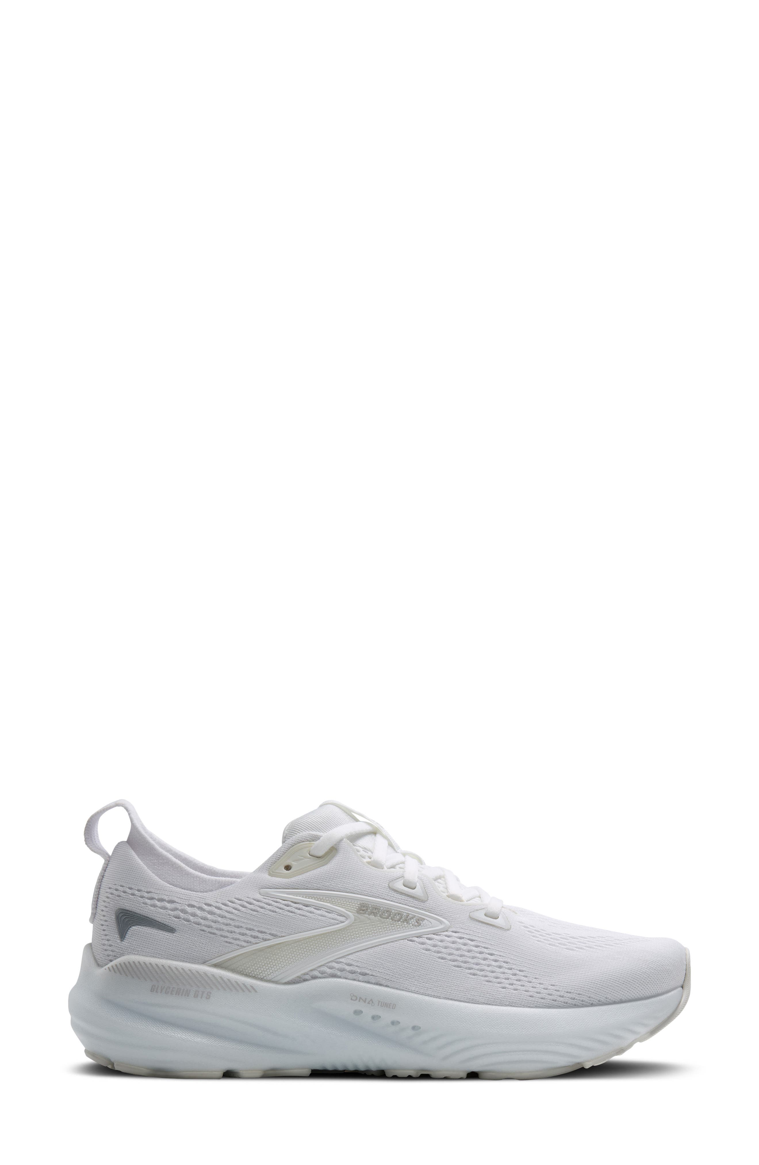 Glycerin GTS 22 Running Shoe, Alternate, color, WHITE/ WHITE/ GREY