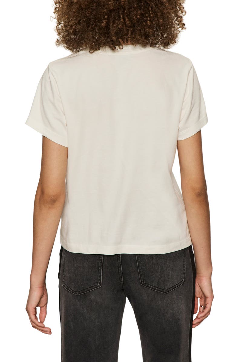 Sanctuary Floral Crystal Embellished Organic Cotton T-Shirt, Alternate, color, White