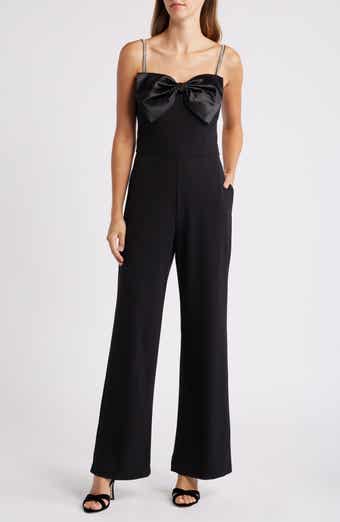 Eliza j cross front halter jumpsuit sales