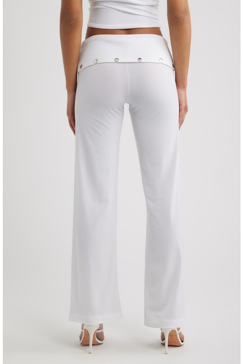 Liza Stud Detail Knit Pants, Alternate, color, WHITE