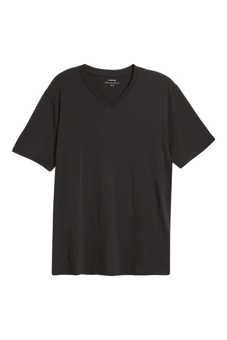 V-Neck T-Shirt, Alternate, color, BLACK