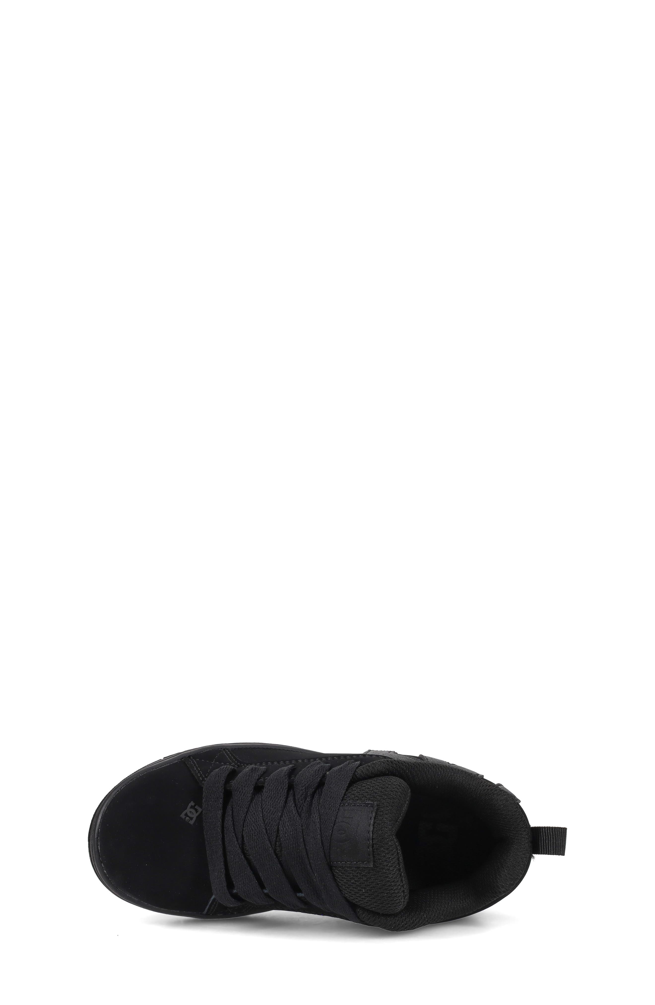 DC Shoes Kids' Court Graffik Sneaker, Alternate, color, Black/ Black