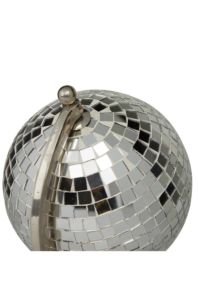 VIVIAN LUNE HOME Silver Stainless Steel Disco Ball Style Globe, Alternate, color,