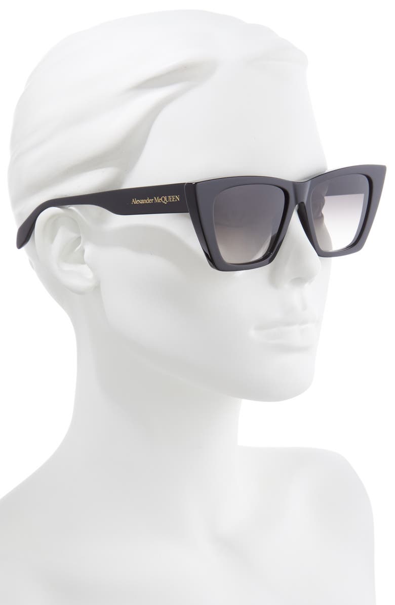 McQueen Alexander McQueen 54mm Gradient Cat Eye Sunglasses, Alternate, color, 