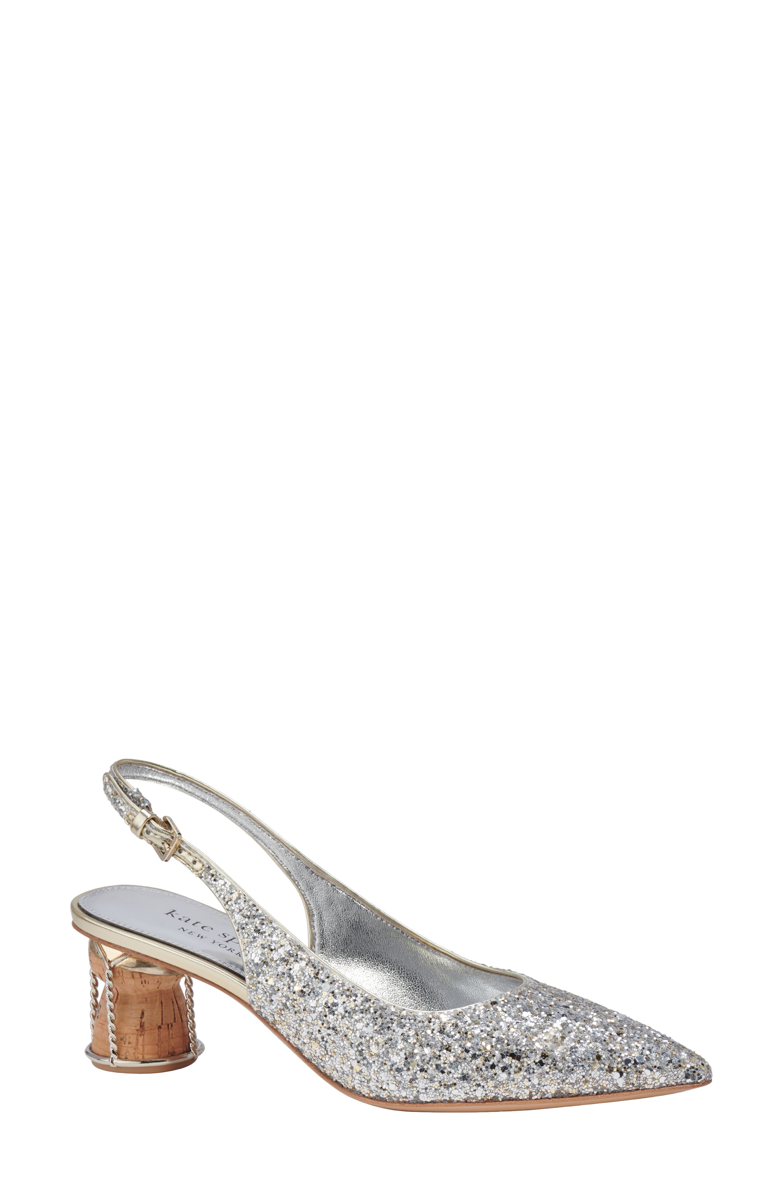 Kate Spade New York soiree glitter slingback pump, Main, color, 