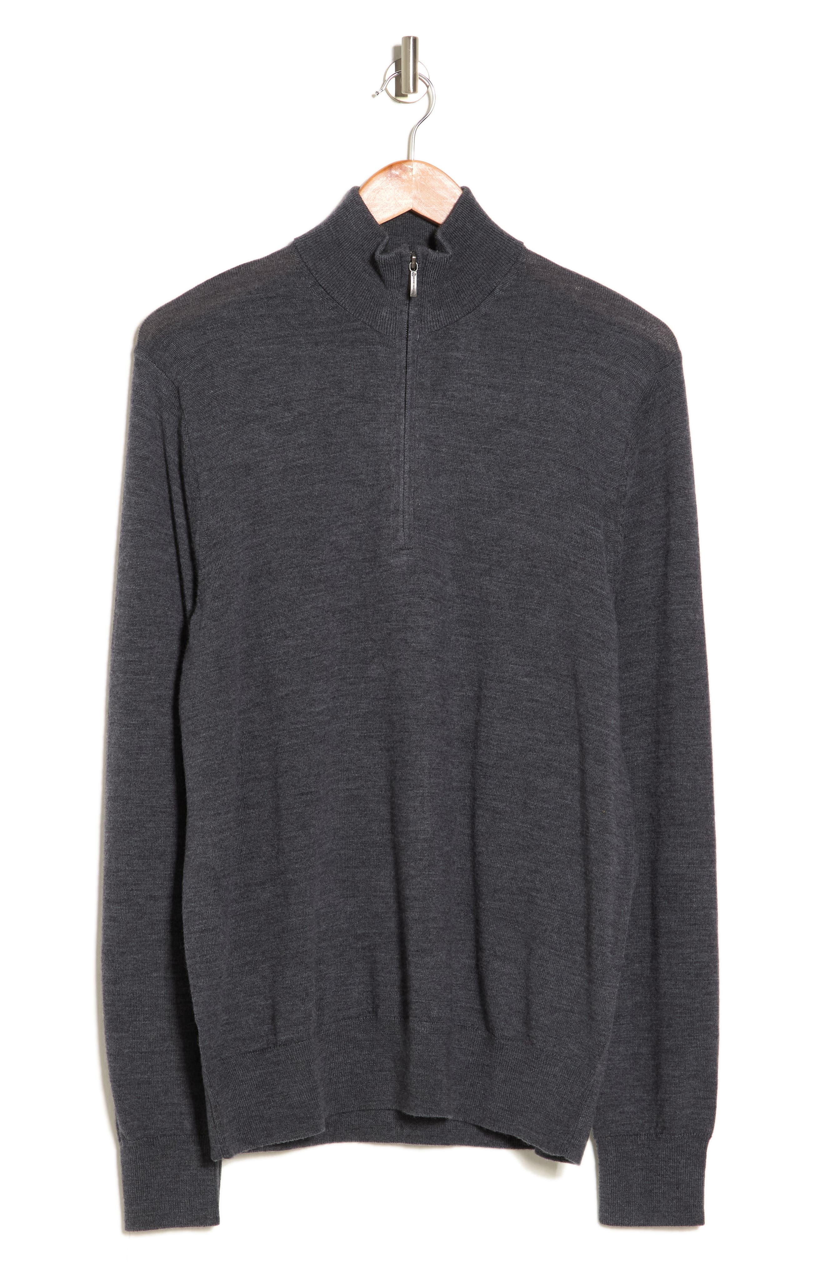 Merino Wool Quarter Zip Pullover