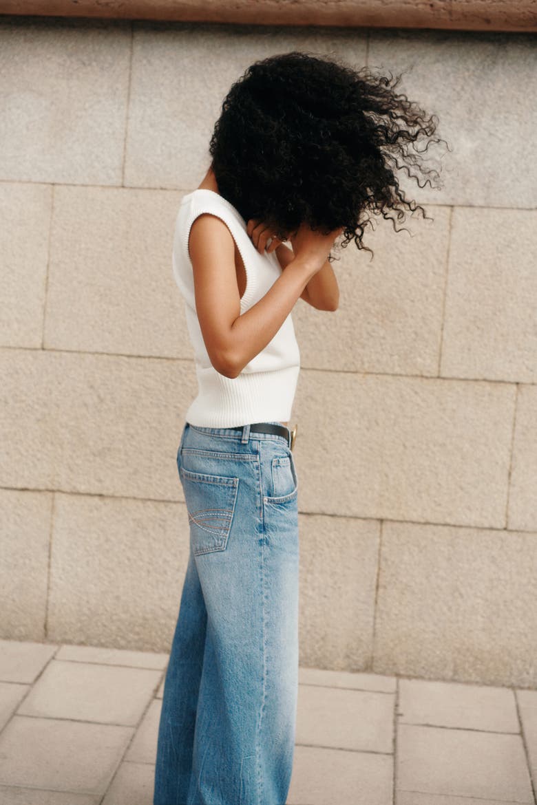 Baggy Low-waist Jeans, Alternate, color, Denim blue